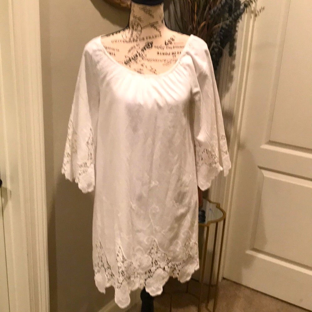 Blu Pepper white cotton dress